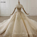 Jancemebr HTL1291 luxury off shoulder fashion beaded sequin princess wedding dresses